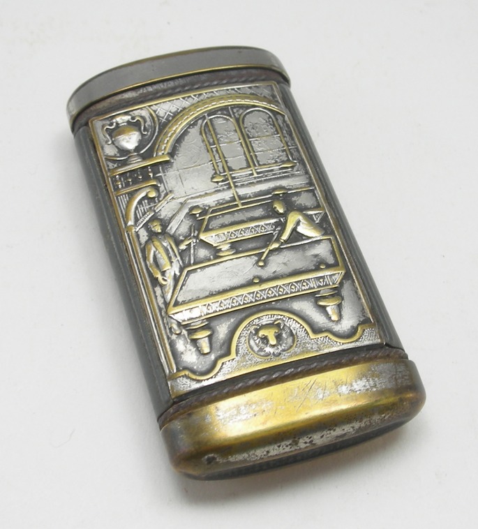 Antique Match Safe with Billiard Design